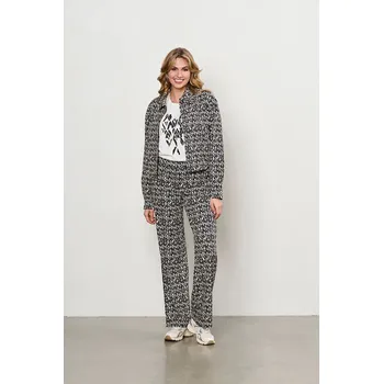 Dámské kalhoty &Co Woman Schwarz/ Creme 4759949 3XL