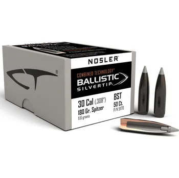 Příslušenství pro sportovní střelbu Střely Nosler Ballistic Silvertip .30 cal, dia .308, 180grs
