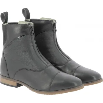 Jezdecká obuv EQUITHÈME Pérka kožená Wavy Equithème, se zipem, pro dospělé, černá 42