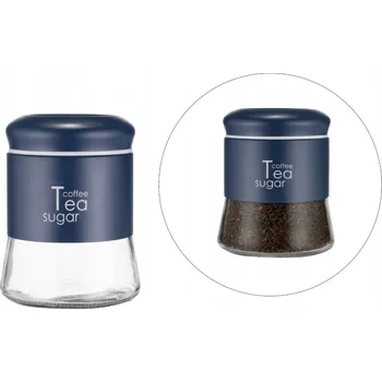 Dóza na potraviny SKLENĚNÁ DÓZA NA KÁVA, ČAJ, CUKR GRENO 1 LITR