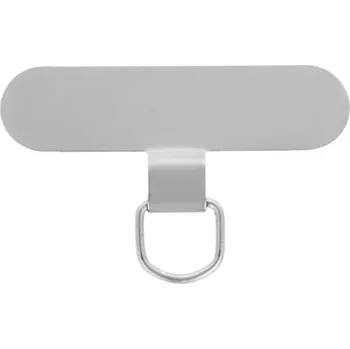 Pouzdro na mobilní telefon Vložka / adaptér pro uchycení poutka na telefon, kovová, stříbrná