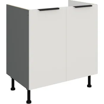 Kuchyňská skříňka Dřezová skříňka LUNARA - šířka 80 cm, bílá / antracit