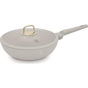 Pánev BerlingerHaus Pánev WOK s titanovým povrchem a poklicí 28 cm Sahara Collection BH-8064