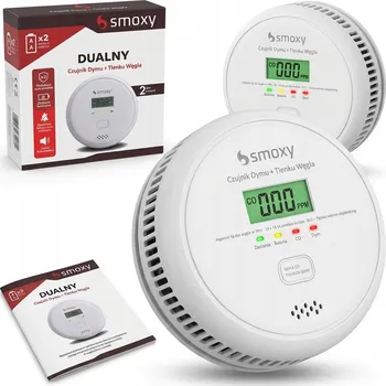 Zabezpečovací technika DUÁLNÍ DETEKTOR OXIDU UHELNATÉHO A KOUŘE CERTIFIKOVANÝ HLÁSIČ CO