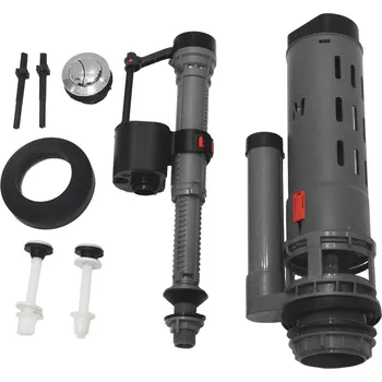 Aqualine Splachovací souprava s DUAL tlačítkem 49 mm, spodní napouštění 1/2", chrom NDPB105WR-1