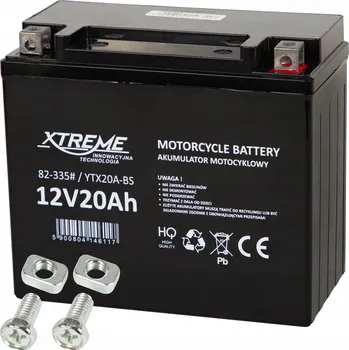 Motobaterie Akumulátor motocyklový Xtreme 12V 20Ah levý +