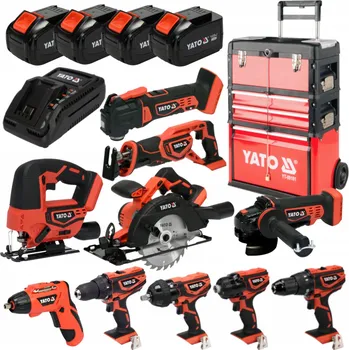 Sada nářadí Sada elektrického nářadí Yato YATOXXL25 + 4x6Ah