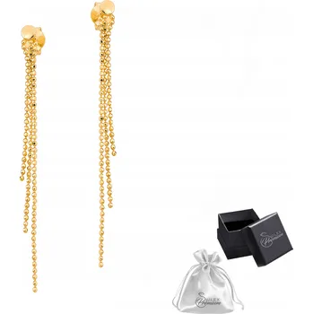 Náušnice Náušnice stříbro ryzost 925 Elegantní zlaté Náušnice visící na tyči