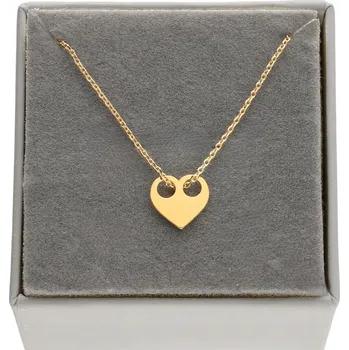 Náhrdelník Zlatý náhrdelník malé srdíčko CELEBRITKA stříbro 925, 45 cm