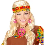 Růžový hippie sada náhrdelník a náušnice