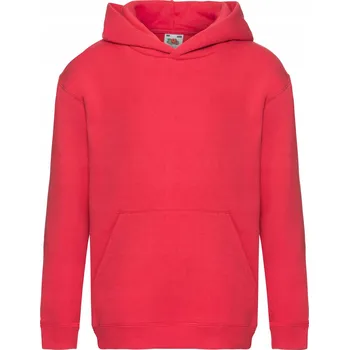 Chlapecká mikina Dětská mikina bavlna Fruit of the Loom červená, velikost 152