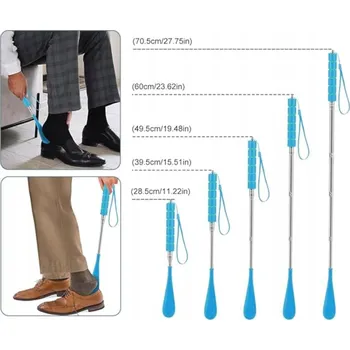 Lžíce na botu TELESKOPICKÁ LŽÍCE NA BOTY VYSOUVACÍ DLOUHÁ 70 CM NASTAVITELNÁ 2 KS