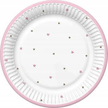 Talíř Talířky Pol-Mak Baby Shower Pink 18 cm 8 ks