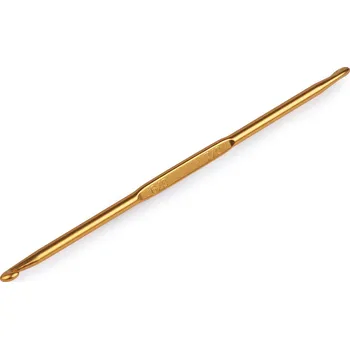 Háček na háčkování Oboustranný háček na háčkování vel. 1;2;3;4;5;6;7;8, střední, 6-7 měděná světlá