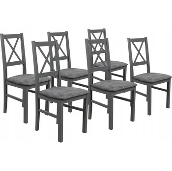 Jídelní židle Židle BIRD Meble látka šedá 6 ks