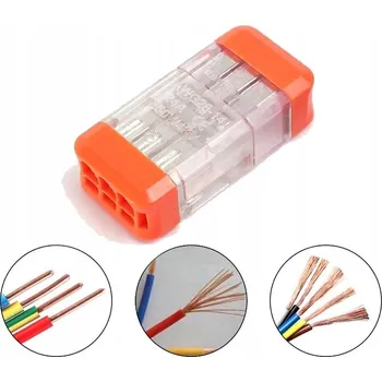 elektrický kabel RYCHLOSPOJKA ELEKTRICKÁ 3x3 0,08-4mm 32A/250V KABEL DRÁT LANKO