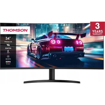 Monitor LED Monitor Thomson M34QG7Y14C 34" (palců) 3440 x 1440 px VA
