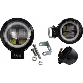 Přední světlomet HALOGENOVÁ LAMPA SVĚTLOMET ČTYŘKOLKA MOTOCYKL DENNÍ SVÍCENÍ LED RING MOTOR 20W
