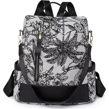 Městský batoh Crossbody batůžek s popruhem Ara Flower Černý 14L