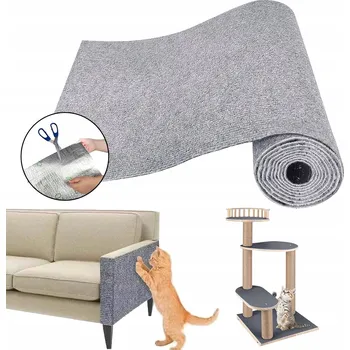 ŠKRABACÍ PODLOŽKA PRO KOČKY KOČKY SAMOLEPICÍ PLSTĚNÁ VELKÉ ŠKRABADLO 200 X 40 CM