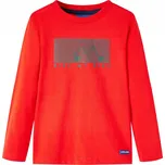 Dětské tričko s dlouhým rukávem, červené, velikost 116