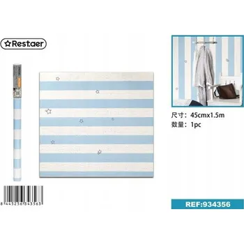 Tapeta Tapeta Samolepicí Modré pruhy Vzor Hvězdy