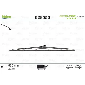 Stěrač Přední Lišta stěrače Valeo 628550 550 mm