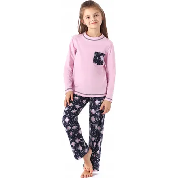 Dívčí pyžamo Merry Style Dívčí pyžamo 116 bavlna dlouhý rukáv MS10-215