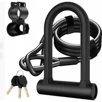 Zámek na kolo Zámek na kolo, silný zámek na kolo, lanko s klíčkem, U-zámek