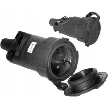 Elektrická zásuvka Pawbol Hermetická Elektrická Zásuvka černá