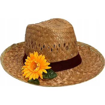 Klobouk SLAMĚNÝ KLOBOUK SE SLUNEČNICÍ