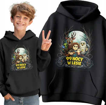 Chlapecká mikina MIKINA 99 NOCÍ V LESE ROBLOX DĚTSKÁ S KAPUCÍ TEPLÁ