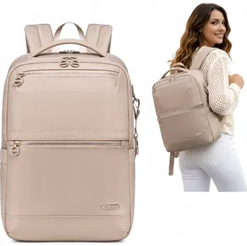 Městský batoh Batoh dámský městský béžový elegantní do práce na vysokou školu stylový dámský 14 l Béžová