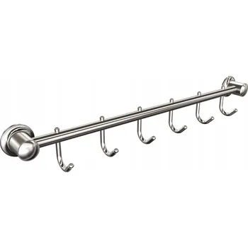 Věšák Tyč s háčky na kolíčky Andex stříbrná 058CC