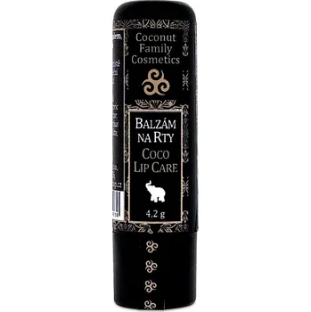 Pleťový krém Kokosový balzám na rty, 4,2 g, Healing Nature Černá