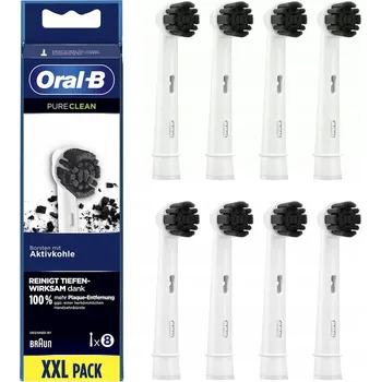 Náhradní hlavice k elektrickému kartáčku Hlavice Oral-B Pure Clean Aktivní uhlí EB20 8 Ks