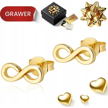 Náušnice ZLATÉ DÁMSKÉ NÁUŠNICE PEcky 585 ZNAK NEKONEČNA JAKO DÁREK PRO MAMINKU NEBO MANŽELKU