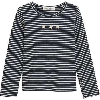 Dívčí tričko Tričko Marc O'Polo Junior Schwarz/ Weiß 9604713 92