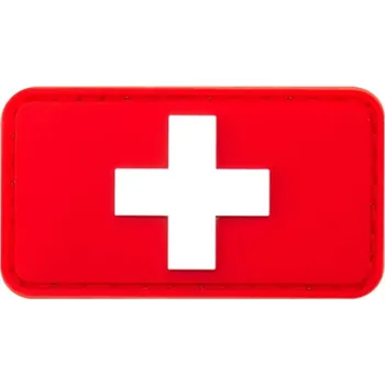 Nášivka Gumová nášivka Jackets to Go vlajka Švýcarsko - barevná