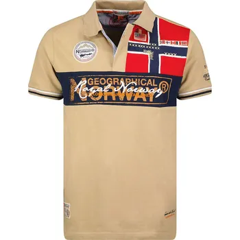 Oblečení a móda Tričko Geographical Norway Beige/ Rot/ Schwarz 7496678 128