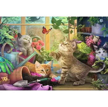 Puzzle RAVENSBURGER Puzzle Mazaná koťátka XL 200 dílků