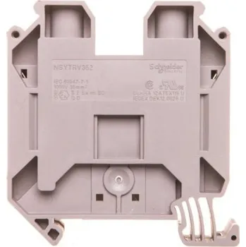 Svorkovnice na DIN lištu, 2vodičová Schneider Electric, šedá, 35 mm2