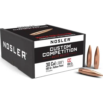 Příslušenství pro sportovní střelbu Střely Nosler Custom Competition .30 cal, dia .308, 190grs