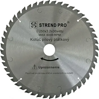 Příslušenství k nářadí Kotouč Strend Pro SuperSaw NWP 250x3,2x30 40T, na dřevo, pilový, SK plátky