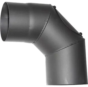 Koleno HS.CO 090/150/2,0 mm, s čistícím otvorem, kouřovod, kouřové kominové koleno pro spojování trubek kouřovodu