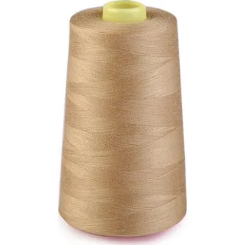 Nit Polyesterové nitě pro overlocky i klasické šití návin 5000 yards PES 40/2, malé, 872 Prairie Sand