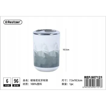 Držák na kartáček Rest.aer - Držák na zubní kartáčky ve vzoru zrcadla (šedá série)