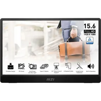 Monitor Přenosný monitor 15,6" MSI PRO MP161 E2U | 1920x1080 FHD | 60 Hz 4 ms | IPS