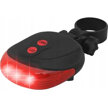 Cyklosvítilna Zadní světlo na kolo s laserem, 7 režimů