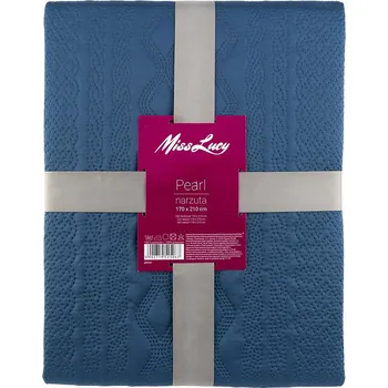 Přehoz na lůžko Polyesterový přehoz MISS LUCY PEARL GRANITE 170 x 210 cm